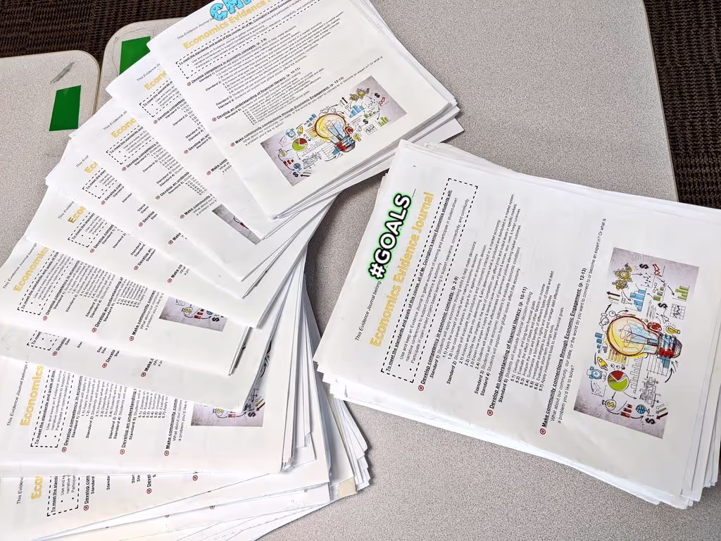 Nick Covington's Evidence Journal, available as a template for educators